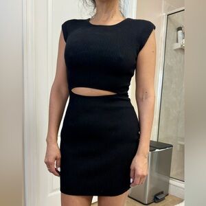 House of Harlow 1960 Black Cutout Mini Dress